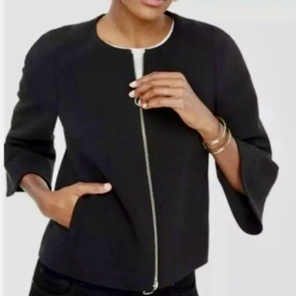 Ann Taylor Black Solid Jacket - image 1